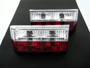VW Rabbit Golf MK1 1 Cabrio Euro E-Code Red Crystal Clear Tail Lights Rear Lamp - Picture 1 of 2