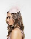 True Decadence Fascinator Hat With Veil In Soft Pink Wedding Guest 