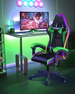 Gaming Chair with LED Gaming Chair Gamer Chairs RGB Light Lighting Computer Work