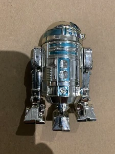 STARWARS VINTAGE FIGURINE ROBOT R2D2 SILVER METTALLIC COLLECTOR - Photo 1/1