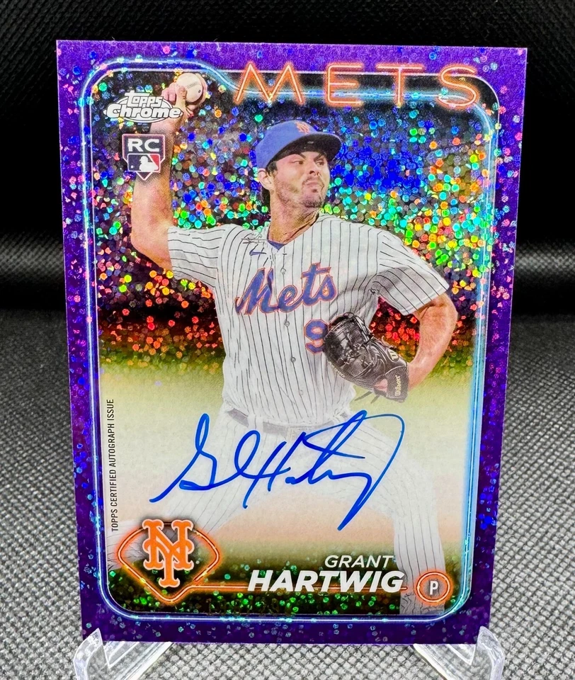 GRANT HARTWIG 2024 Topps Chrome RC #RA-GH Purple Speckle /299 Auto Rookie - Image 1 of 2