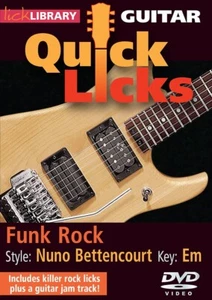 NUNO BETTENCOURT Style Funk GUITAR QUICK LICKS VideoDVD Lessons With Andy James - Picture 1 of 1