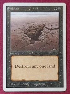 Magic The Gathering UNLIMITED SINKHOLE black card MTG - Picture 1 of 2