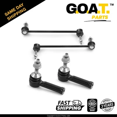 4 PC Outer Tie Rod End & Front Sway Bar Kit for 2009 Ford Flex 2009 Lincoln MKS - Image 1 of 4