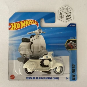 2025 HOT WHEELS #177 - Vespa 90 SS Super Sprint (1966) White - Short Card - C00 - Picture 1 of 1