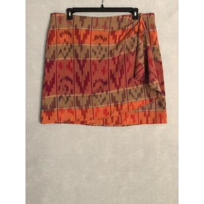 Lauren Ralph Lauren надежном юбка женщин 16 Вт Geo-Motif хлопок льняной новый - Изображение 1 из 4