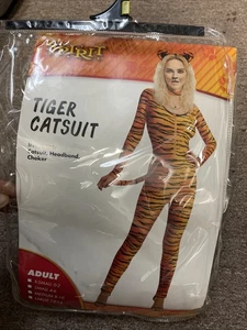 Spirit Halloween Tiger Cat Suit Womens M Costume Medium - Picture 1 of 6