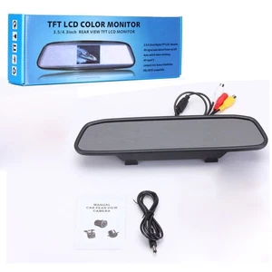 4.3" TFT LCD Car Rear View Mirror Monitor with Clip 2ch AV in 12V For Car SUV Rv - Picture 1 of 14