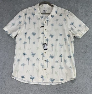 JOHNNIE-O Hangin Out Willie Woven Camp Men's Large Short Sleeve Golf Polo Shirt - Picture 1 of 14