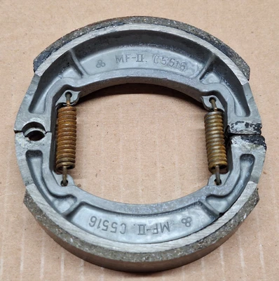 1962 1963 YAMAHA MJ2T TRAIL OMAHA 55 OEM SAPATOS DE FREIO DIANTEIRO TRASEIRO - Imagem 1 de 4