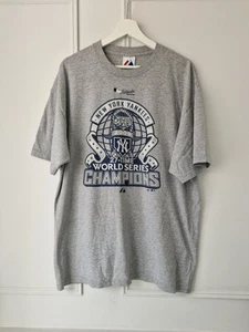Vintage Majestic New York Yankees 2009 World Series Champions T-Shirt (XL) Grey - Picture 1 of 6