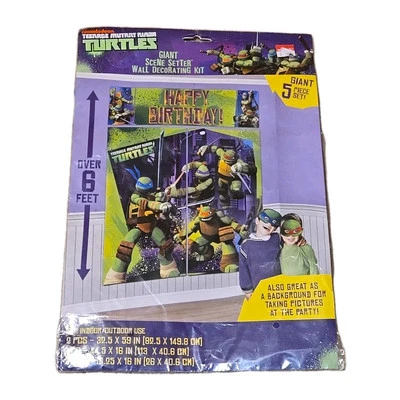TEENAGE MUTANT NINJA TURTLES Wall Decorating Kit Scene Setter Party Decorations - Image 1 of 2