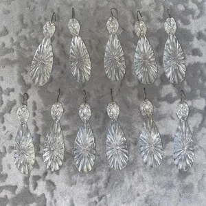 Lote de 11 Cristales Araña Vintage Corte Gota Cristal ¡Raro! ¡Envío gratis! - Imagen 1 de 18