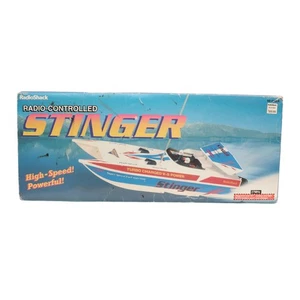 Vintage Radio Shack 60-4196 STINGER R/C Radio Control White Speed Boat Untested - Picture 1 of 13