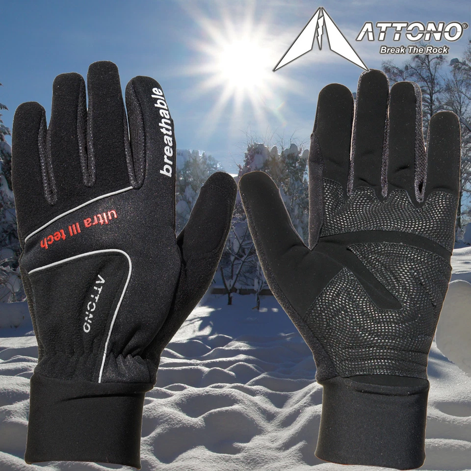 Fahrradhandschuhe ATTONO Langlaufhandschuhe Winter Fahrrad Langlauf Handschuhe