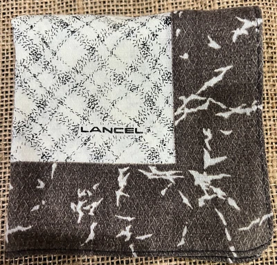 PAÑUELO CLÁSICO A CUADROS MARRÓN ART MAN BOLSILLO ALGODÓN VINTAGE CUADRADO 18" Foto 1 de 3