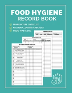 Food Hygiene Record Book: Food Temperature Logbook, Kitchen Cleaning Checklist, - Picture 1 of 1