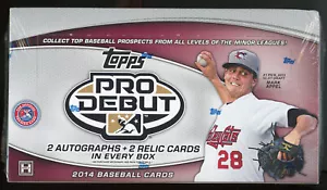 NEW Topps 2014 Pro Debut Baseball Trading Cards Hobby Box 192 Cards 2 Autos +! - Picture 1 of 8
