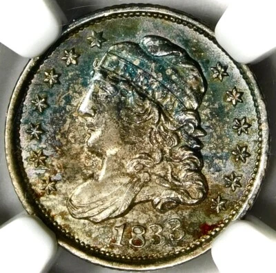 🇺🇸🌈🪙❤️🤍💙NGC MS63 1833 CAPPED BUST HALF DIME LM-10 - Image 1 of 3