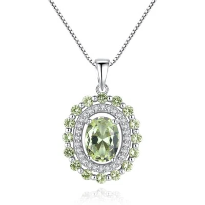 BENIAMINO Damen Kette Anhänger 925er Sterling Silber Peridot VVS Zirkonia OVP - Bild 1 von 4