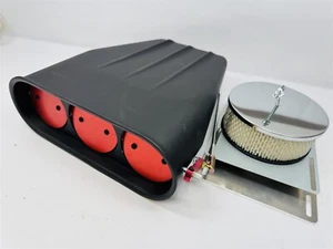 Mini purificador de aire de aluminio para campana extractora de calle simple 4BBL Carb varilla de mariposa redonda - Imagen 1 de 3