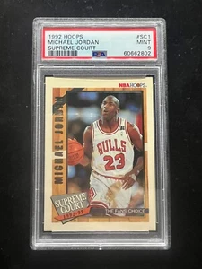 1992 MICHAEL JORDAN Hoops Supreme Court Insert PSA 9 MINT Chicago Bulls SC1 GOAT - Picture 1 of 2