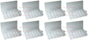 8ct 6 Compartment Clear Plastic Storage Tray Box Parts Organizer 8.25" x 4.25" - Picture 1 of 3