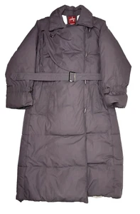 Vintage J Gallery Puffer Jacket Womens Size M Duck Down Feather Purple Long Coat - Picture 1 of 17