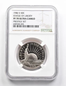 PF70 1986-S Statue Of Liberty Centennial Commem Half Dollar Prestige NGC *9835 - Picture 1 of 3