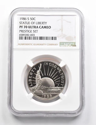 PF70 1986-S Statue Of Liberty Centennial Commem Half Dollar Prestige NGC *9835 - Image 1 of 3