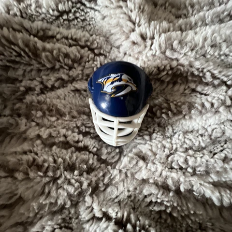 Nashville Predators Hockey Goalie Mini Helmet Franklin NHL 1.5" Blue White! Cover