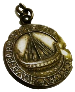 Escudo de armas PARIS A 2000 ANS medalla de bronce vintage SIGIL CATORV AQVE PARISIVS - Imagen 1 de 3