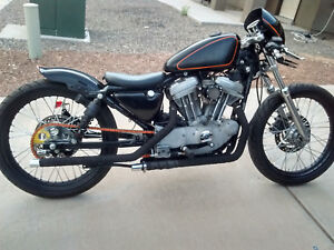 2000-2007 Harley CAFE RACER Sportster Black 23 x 3 40 SPOKE FRONT WHEEL NEW