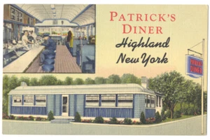 Patrick's Diner Interior y Exterior - 1948 LINO Roadside Postal - Imagen 1 de 2