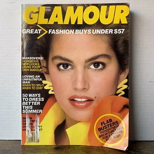 Vintage Glamour Magazine May 1987 Cindy Crawford -  Incorporating Charm - Rare - Picture 1 of 14