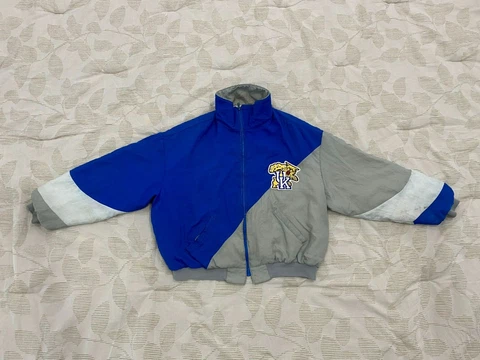 VINTAGE Pro Player Kentucky Wildcats Mens Jacket 2 Extra Large Blue & Gray Cover