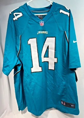 Nike NFL Jersey Justin Blackmon #14 Jaguars 3XL Teal On Field NWT Rare Vintage - Image 1 of 4