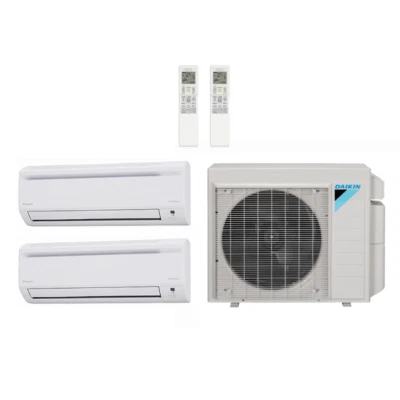 Daikin 36,000 Btu 17.7 SEER2 R-32 2-Zone Ductless Mini Split System - 7K-7K - Image 1 of 4