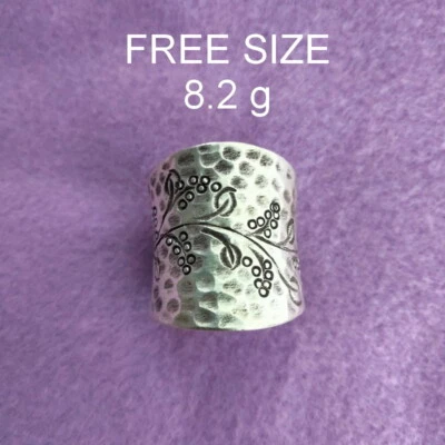 Fine Silver Rings 925 Sterling Solid Adjustable Free Size Vintage Fashion R78024 - Image 1 of 4