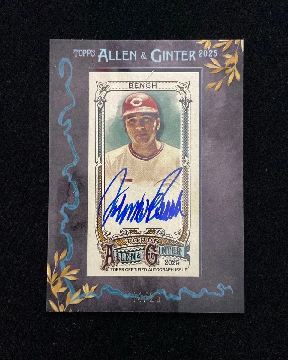 [12シリ]johnny bench auto mlb Major Leagues Baseball MLB) (Johnny Bench Autographed Sports