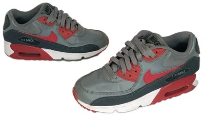 Nike Air Max 90 Wolf cinza vermelho carmesim LTR 833412-024 GS Youth 4Y feminino tamanho 5.5 - Imagem 1 de 4