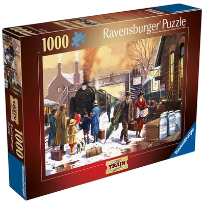 Ravensburger 1000 Piece Jigsaw Puzzle Last Train Home Railway Gift - Image 1 of 4