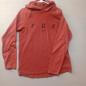 Fox Racing Thermal Hoodie Mens Medium Logo Red Lightweight Pullover Dirt Bike - Picture 1 of 10