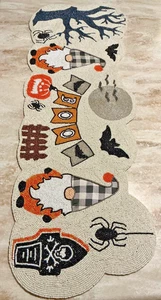 Halloween Beaded Table Runner Gnome Boo Holiday Home Table Bar Accent 13x36 NEW - Picture 1 of 5