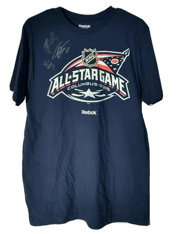 2015 NHL All Star Game Signed T-Shirt - Jonathan Drouin & Toews - Steven Stamkos Cover