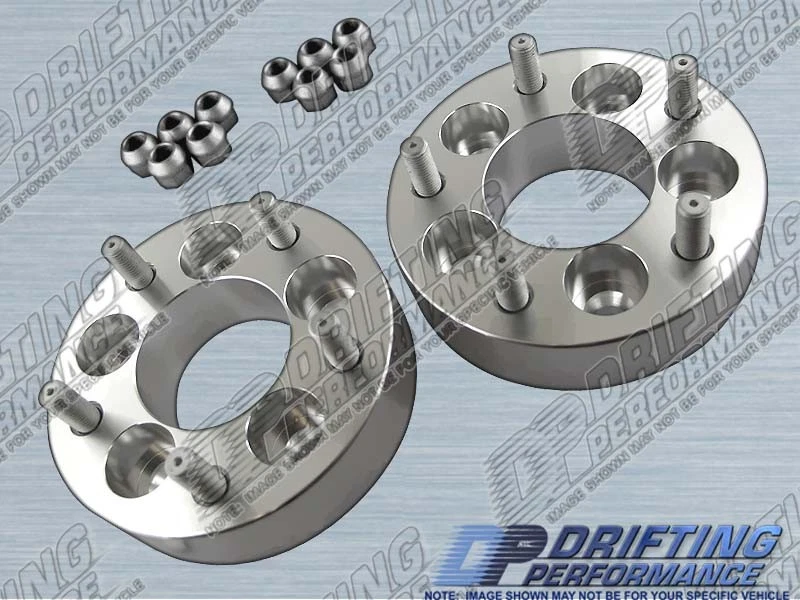 2 adaptadores de rueda universales de 1,5" (38 mm) espaciadores 5x100 a 5x100 perno 12x1,25 Foto 1 de 1