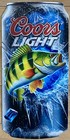 Coors Light Aluminum Sign - Yellow Perch Fishing  Theme.  10.5” X 22” X.050