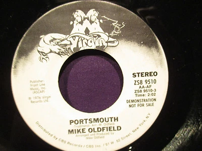 Mike Oldfield 'Portsmouth'  PROMO MONO/STEREO - Image 1 of 2