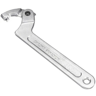 BCSMMCAR 8" Adjustable Hook Wrench C Spanner Tool Motorcycle Suspension Spring Mounting