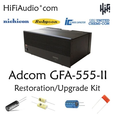 Adcom GFA-555 II amplificador recapitulación kit de servicio reparación restauración condensador Foto 1 de 4